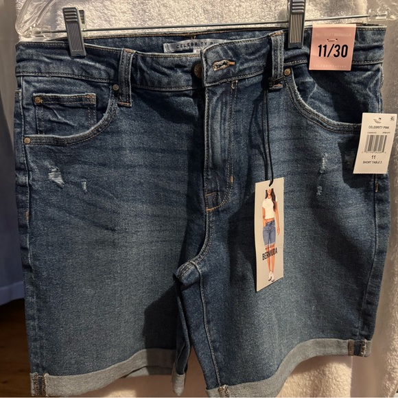 Celebrity Pink Pants - Celebrity Pink Blue Denim Bermuda shorts